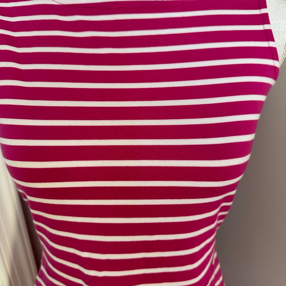 Talbots Pink and White Dress SP - Picture 2 of 4